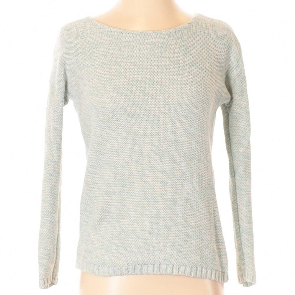GAP Outlet Blue & White Minty Long Sleeve Sweater